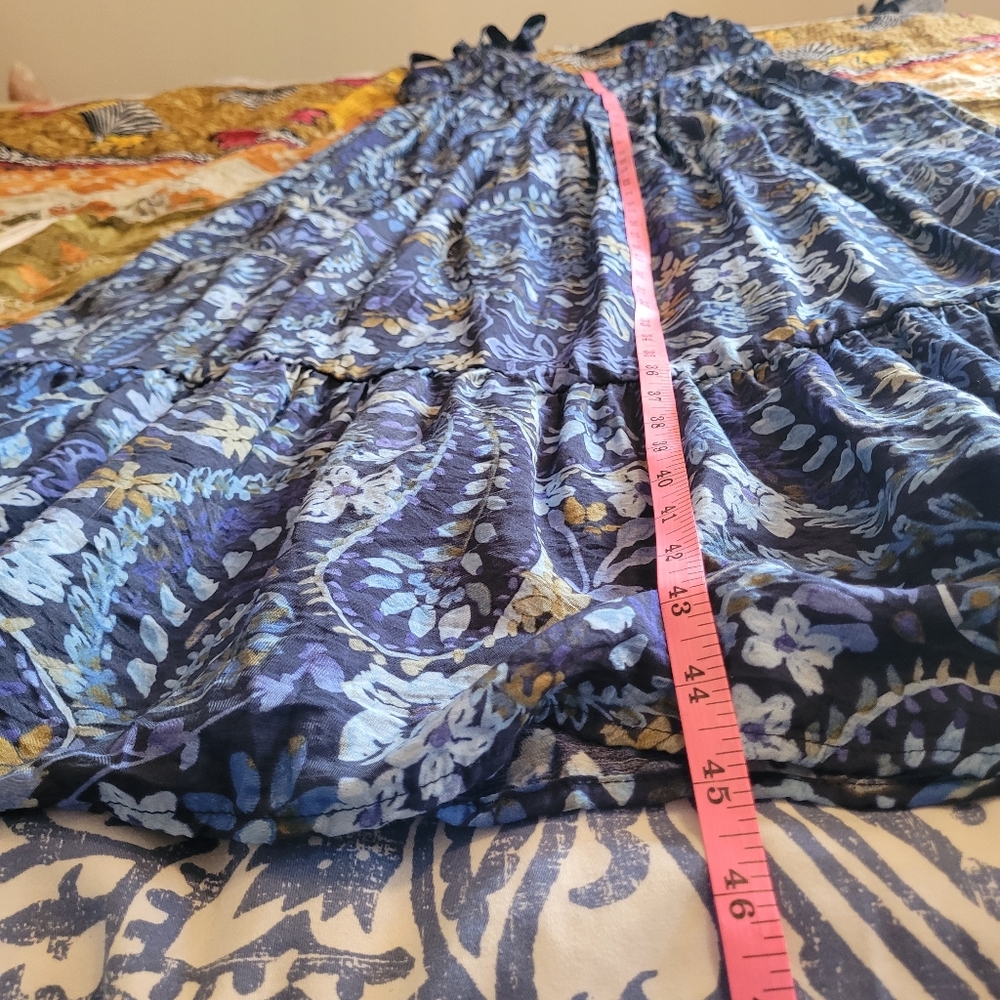 Floral Maxi Skirt in Navy Blue, Rachel Zoe, L, See Pics For Details - Picture 6 of 16